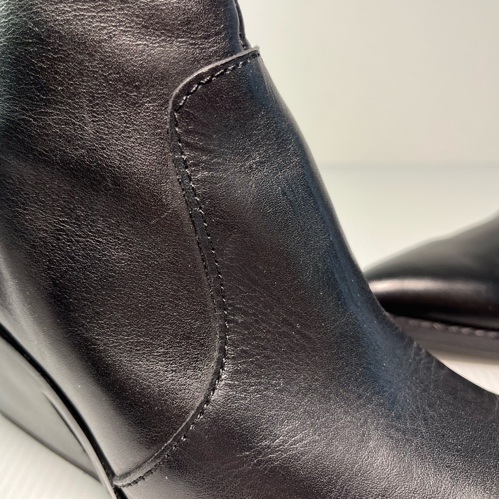 Dolce Vita  Volli Genuine Smooth Leather Ankle Western Boots - Black - Picture 11 of 14